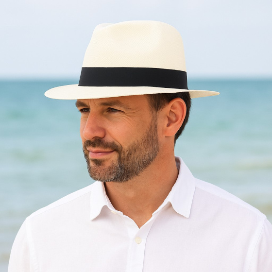 Homero Ortega Natural Panama Fedora Hat