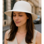 Elena White Paper Straw Wide-Brim Hat - Traclet