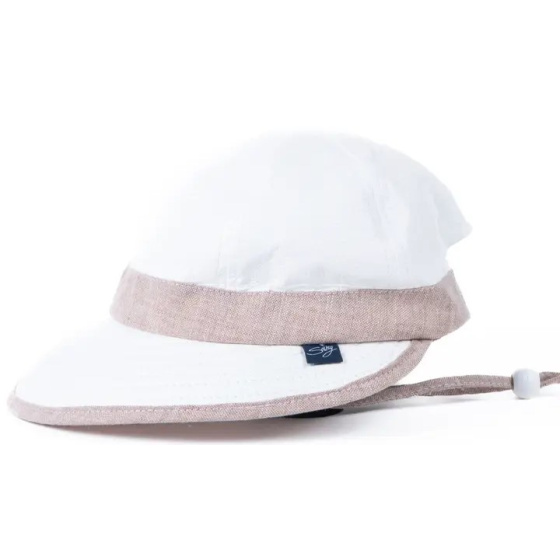 Girls' Cap Louison Anti-UV Chin Strap Old Rose - Soway