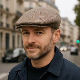 Piemonte Cotton Beige Flat Cap - Traclet