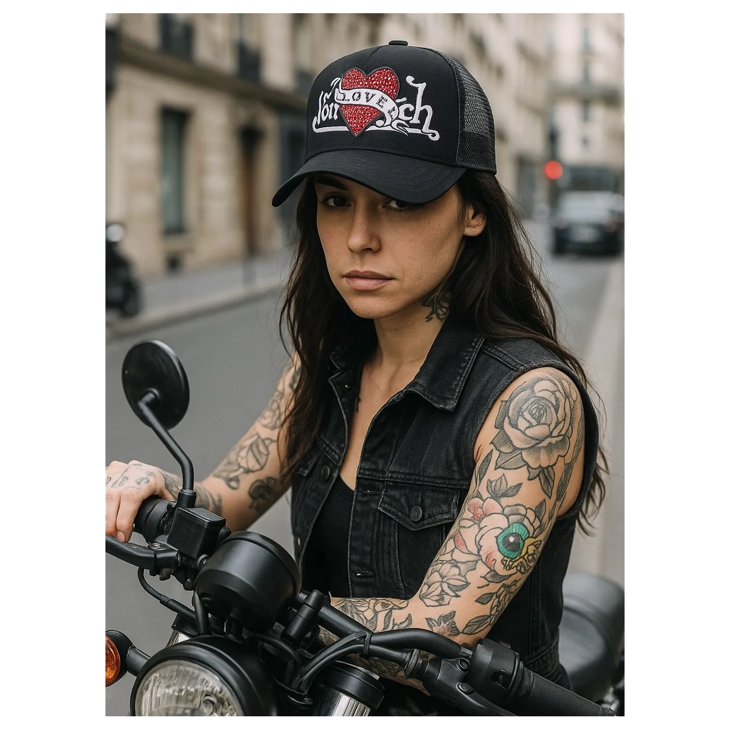 Love Black Baseball Cap - Von Dutch Reference: 22162| Traclet Hat Shop