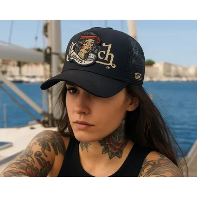 Black California Live Baseball Cap - Von Dutch Reference: 22163| Traclet Hat Shop