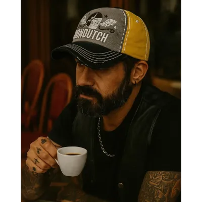 Xavier Grey & Yellow Rock Baseball Cap - Von Dutch   Reference: 17230| Chapellerie Traclet