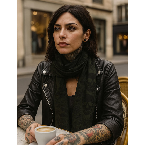 Chèche Fresno Tête De Mort Coton - Von Dutch