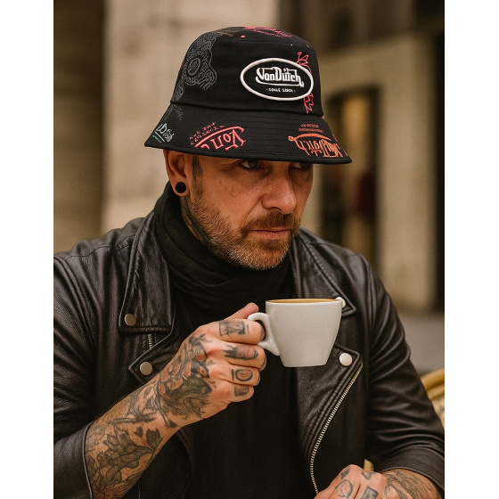 Colored Cotton AOP Bucket Hat - Von Dutch