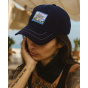 Casquette Baseball Brazil Marine Coton - Woed
