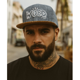 Casquette Snapback Crânes Bleu/Gris - Woed