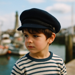 Navy Children's Sailor Pea Coat Cap