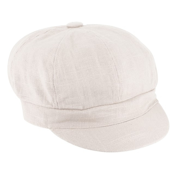 copy of Costanza Gray Linen Newsboy Cap - Traclet