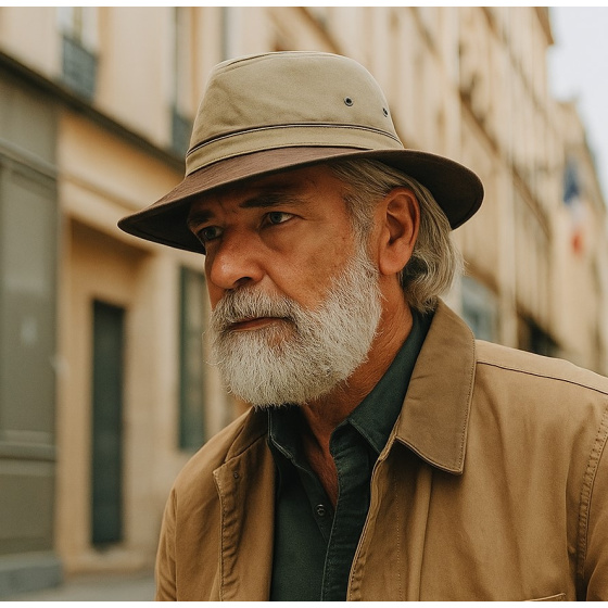 Safari Hat Peaugres Cotton Beige & Brown - Traclet