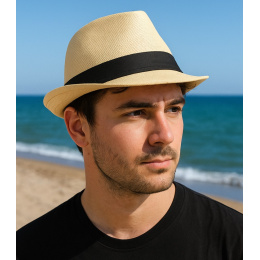 Chapeau Trilby Groove Paille Papier Naturel - Traclet