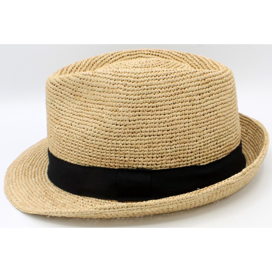 Natural Raphia Sylvain Trilby Hat - Traclet