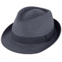Chapeau Trilby Paille Papier Marine - Traclet
