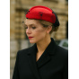 Chapeau E.VERLE PARIS Rouge Voilette - Traclet