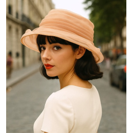 Chapeau de Cérémonie Alita Saumon - Traclet