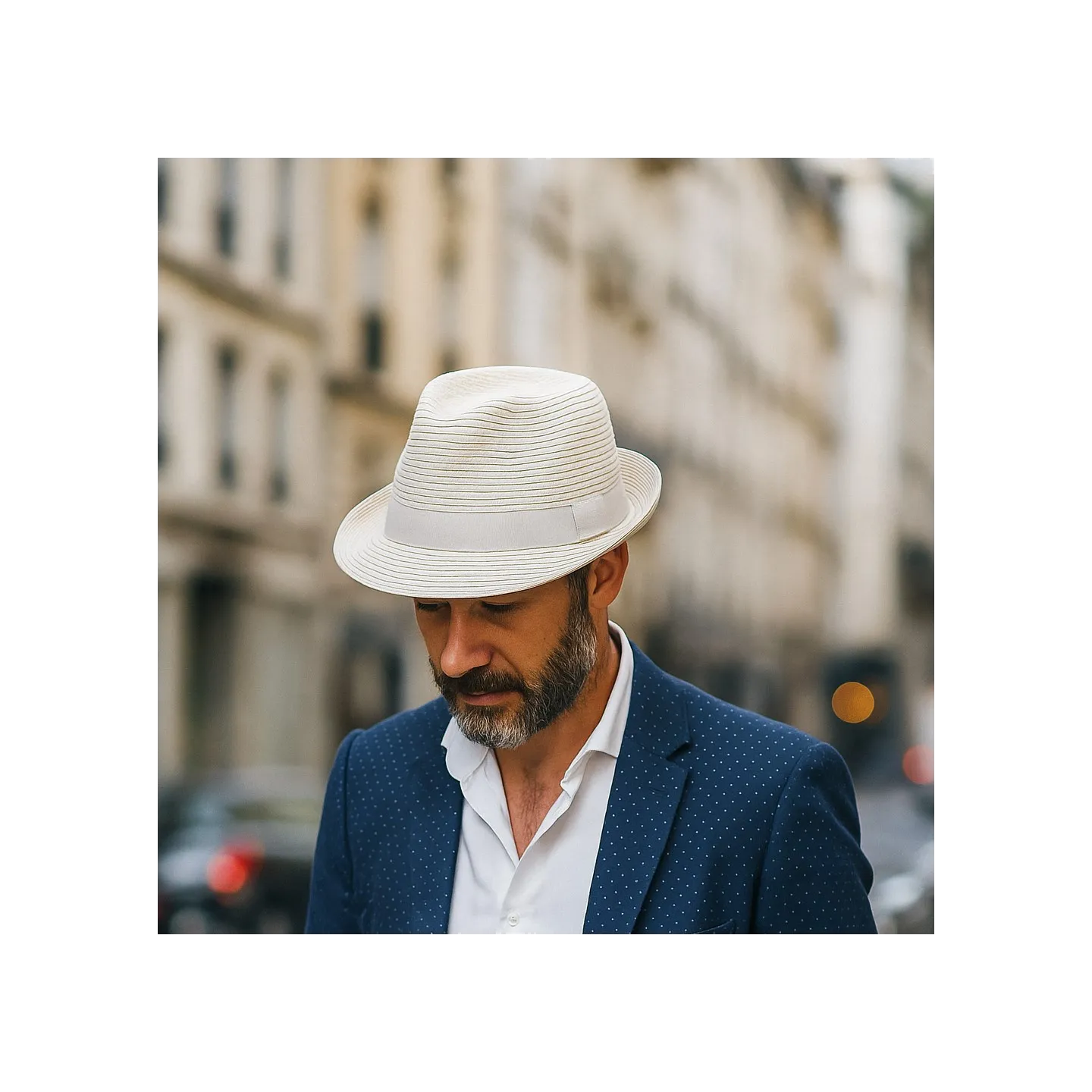 Natural Paper Straw Trilby Hat - Traclet Reference: 22198| Traclet Hatters