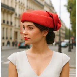 Chapeau Spécial Journée Prestigieuse EDY PARIS Rouge