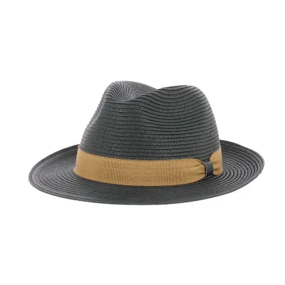 Franko UPF50+ Black Paper Straw Traveller Hat - Traclet ref 33309 traclet hat shop