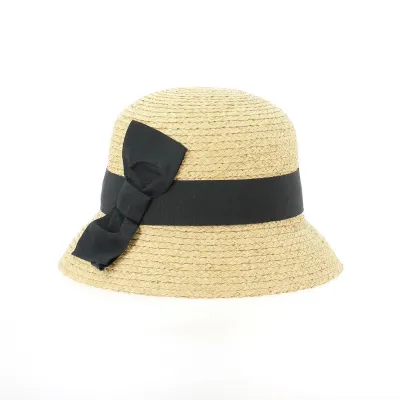 Stephania Raffia Straw Cloche Hat - Traclet Reference: 11959 | Traclet Hatters