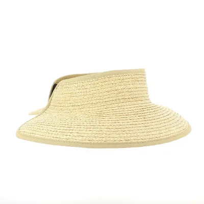 Sand Bottomless Straw Wide-Brimmed Hat - Seeberger Reference: 9528 | Traclet Hat Shop