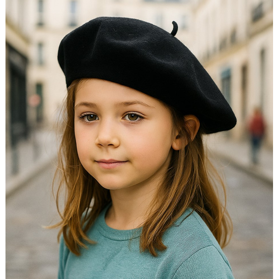 Béret Enfant Noir - Le Béret Français Béret Enfant Noir - Le Béret Français