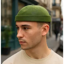 Bonnet Docker Brindisi Coton Olive - Traclet