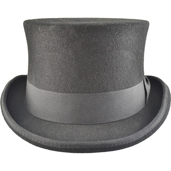 Mauro Black Felt Top Hat - Traclet