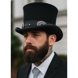 copy of Black Wool Felt Top Hat - Guerra