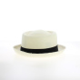 White Panama Porkpie Hat - Traclet