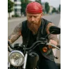 Bonnet Docker Biker Rouge en Cuir - Aussie Apparel