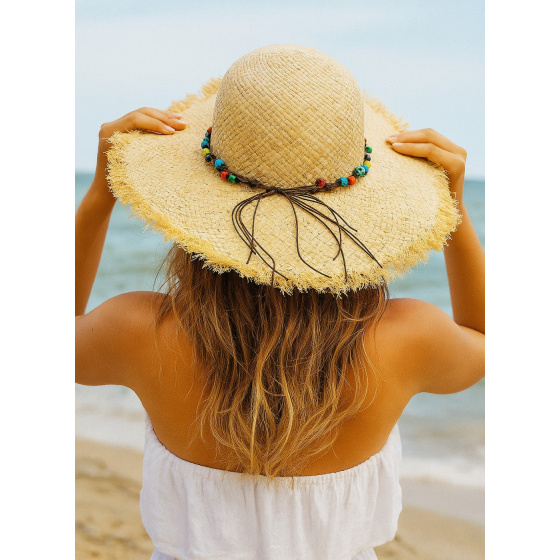 Milos Natural Straw Wide-Brimmed Hat - Traclet