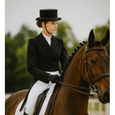 Chapeau Dressage Feutre Poil 10 cm Noir - Guerra 1855