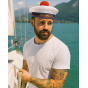 White "Petite Flotte" Sailor Cap - Traclet