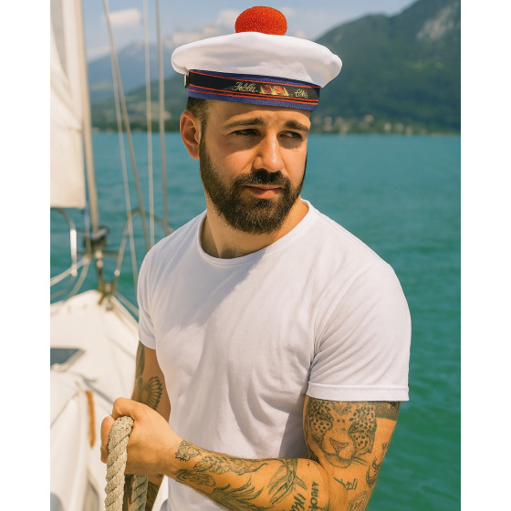 copy of Navy Blue Wool "Petite Flotte" Sailor's Cap - Traclet