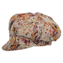Safari Gav Reversible Linen Sand Newsboy Cap - Traclet
