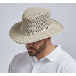 Ivory Cabana Mesh Traveler Hat - Headn'Home