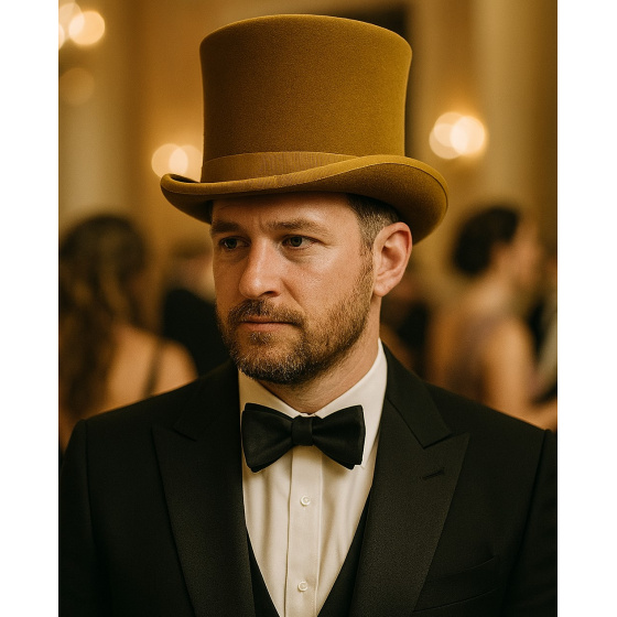 copy of Gray Wool Felt Top Hat - Traclet