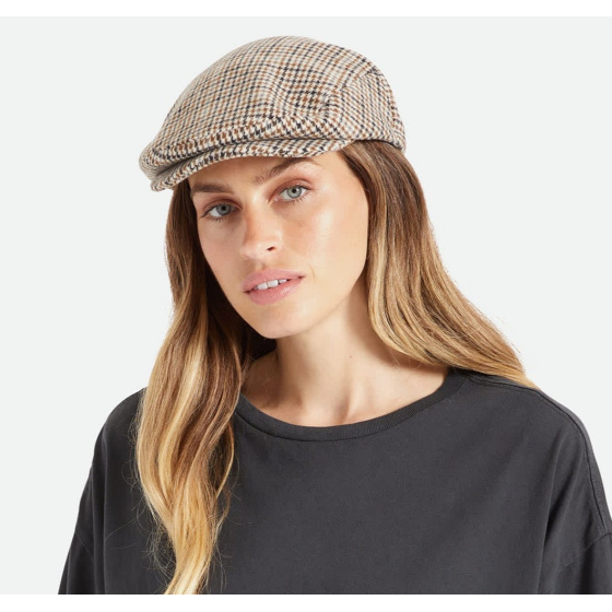 Hooligan Houndstooth Beige Cap - Brixton
