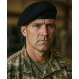 Black Military Beret