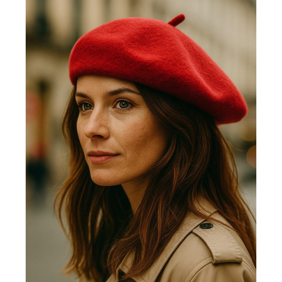 Béret Classique Rouge  Laine - Traclet