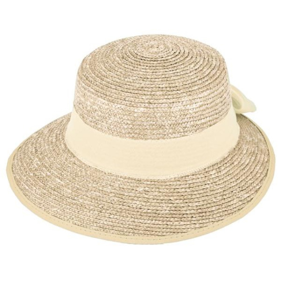 Large Visor Cap Giada Natural Straw - Traclet