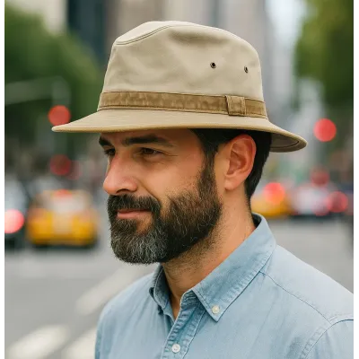 Chapeau Safari Coton Tabora 2 Coloris UPF 50+ - Crambes