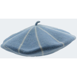 La Marinière Beret Twilight Blue & Ecru - Le Béret Français