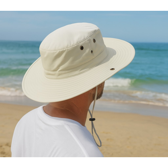 Monaco Anti-UV UPF+50 Beige Traveler Hat - Traclet