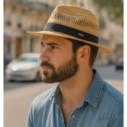 Straw Trilby Hat - Traclet Scippis