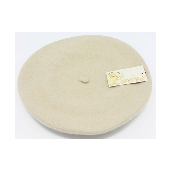 Classic Beige Wool Beret - Traclet Classic Beige Wool Beret - Traclet
