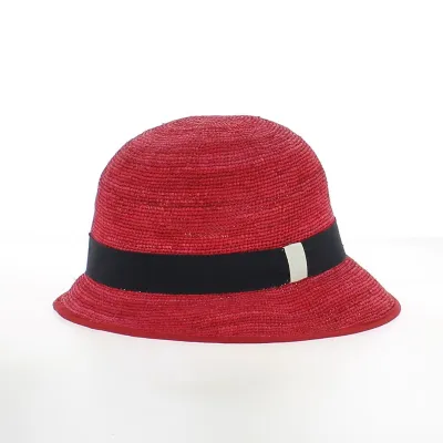 chapeau cloche rafia