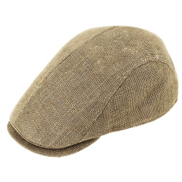 Casquette Plate Riccardo Toile De Jute Beige - Traclet