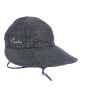 Nadine navy wide visor cap in linen