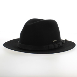 Waterproof Traveller Hat Wool Felt Black or Dark Heathered Anthracite Grey - Traclet